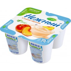Продукт йогуртный CAMPINA Нежный с соком персика 1,2%, без змж, 4x100г, Россия, 100 г