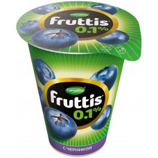 Продукт йогуртный FRUTTIS Легкий с черникой 0,1%, без змж, 310г, Россия, 310 г