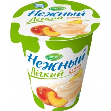 Продукт йогуртный пастеризованный НЕЖНЫЙ Легкий с соком персика 0,1%, без змж, 320г, Россия, 320 г