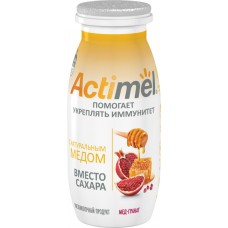 Купить Продукт кисломолочный ACTIMEL Мед, гранат обогащенный пробиотиками 2,2%, без змж, 95г, Россия, 95 г в Ленте