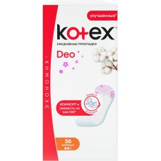 Прокладки ежедневные KOTEX Deo Normal, 56шт, Китай, 56 шт