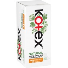 Прокладки ежедневные KOTEX Natural Normal, 40шт, Китай, 40 шт