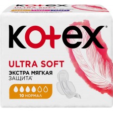 Прокладки KOTEX Ultra Soft Normal, 10шт, Россия, 10 шт