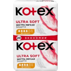 Прокладки KOTEX Ultra Soft Нормал, 20шт, Россия, 20 шт