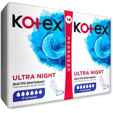 Купить Прокладки ночные KOTEX Ultra, 14шт, Россия, 14 шт в Ленте