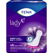 Прокладки урологические TENA Lady Maxi Night, 6шт, Нидерланды, 6 шт