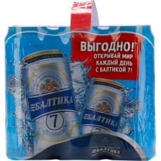 Промо-набор БАЛТИКА №7 Пиво светлое алк.5,4% 6*0.45L ж/б, Россия, 2.7 L