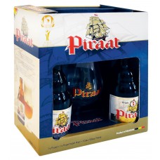 Купить Промо-набор PIRAAT Triple Hop пиво светлое фильтрованное непастеризованное, 10,5%, п/у + бокал, 2x0.33л, Бельгия, 0.66 L в Ленте