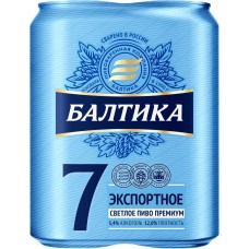Промонабор БАЛТИКА 7 пиво светлое, 5,4%, ж/б, 0.45x4л, Россия, 1.8 L