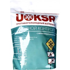 Купить Противогололедный материал UOKSA Двойной контроль, с мраморной крошкой, до -25 градусов, 5кг, Россия, 5 кг в Ленте