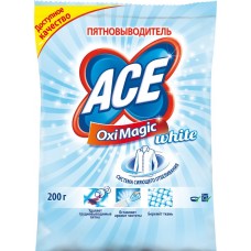 Пятновыводитель порошковый ACE Oximagic White Био, 200г, Россия, 200 г