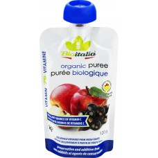 Пюре фруктовое BIOITALIA из яблок и черной смородины, 0.12л, Италия, 0.12 L
