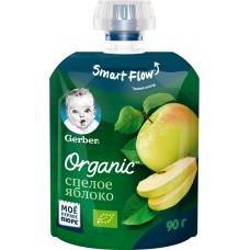 Купить Пюре фруктовое GERBER Organic Спелое Яблоко с 4 месяцев, 90г, Польша, 90 г в Ленте
