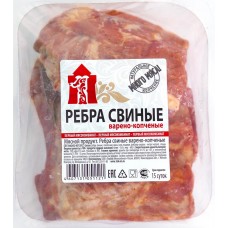 Ребра варено-копченые свиные МК ПЕРВЫЙ мини, весовые, Россия