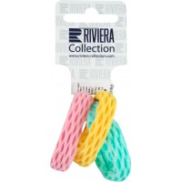 Резинки-махрушки RIVIERA текстиль 4-5см в ассорт., 3шт 5441003, Китай