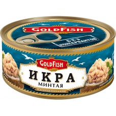 Купить Рыбные консервы икра минтая GOLD FISH, Россия, 120 г в Ленте