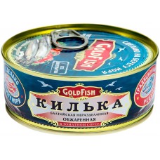 Купить Рыбные консервы килька GOLD FISH балтийская неразделанная обжаренная в т/с, Россия, 240 г в Ленте