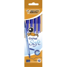 Ручка BIC Cristal Soft 1,2мм синий 918527, Франция, 4 шт