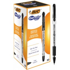 Ручка BIC Гелевая ДжелСтик 0.5 черная K30,полупрозрачный корпус CEL1010266, Индия
