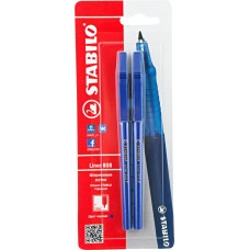 Ручка шариковая STABILO синие 2шт 808/41-2B, Малайзия