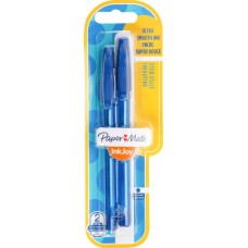 Ручки шариковые PAPER MATE 2шт с колпачком Ink Joy 100, синий в пакете S0957240/167182, Индия