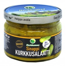 Купить Салат HERKKUMAA из огурцов с горчицей, Финляндия, 240 г в Ленте