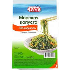 Купить Салат из морской капусты VICI По-корейски с морковью в маринаде, 240г, Россия, 240 г в Ленте