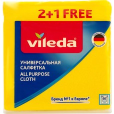 Купить Салфетка VILEDA универс., вискозная 2+1шт 7109185, Россия в Ленте
