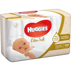 Салфетки влажные детские HUGGIES Elite Soft, 128шт, Великобритания, 128 шт