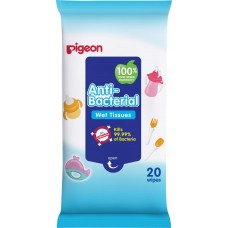 Купить Салфетки влажные детские PIGEON с антибактериальным эффектом, 20шт, Таиланд, 20 шт в Ленте