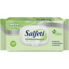 Салфетки влажные SALFETI антибактериальные, 100шт, Россия, 100 шт