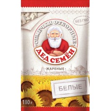 Семена подсолнечника ДЕД СЕМЕН белые с солью, 180г, Россия, 180 г