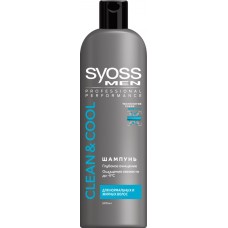 Шампунь для волос мужской SYOSS Clean&Cool, 500мл, Россия, 500 мл
