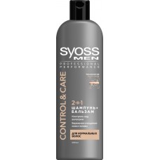 Шампунь для волос мужской SYOSS Control&Care 2в1, 500мл, Россия, 500 мл