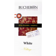 Шоколад белый BUCHERON с кусочками малины, 100г, Россия, 100 г