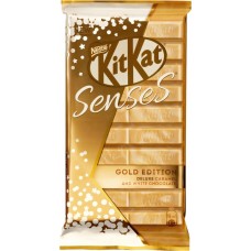 Шоколад белый KITKAT Senses Gold Edition Deluxe caramel с хрустящей вафлей, 112г, Россия, 112 г