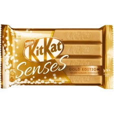 Шоколад белый KITKAT Senses Gold Edition Deluxe caramel с хрустящей вафлей, 45г, Россия, 45 г