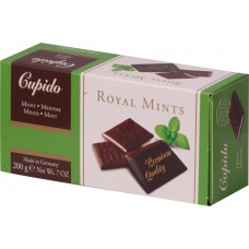 Шоколад CUPIDO темный Royal Mints с помадной мятной начинкой, Бельгия, 200 г