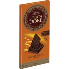 Шоколад DELICADORE 70% какао с апельсиновыми цукатами, Польша, 100 г