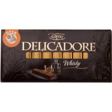 Шоколад DELICADORE Whisky с мяг. начин. со вкусом виски темный, Польша, 200 г
