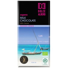 Купить Шоколад DOLCE ALBERO Organic молочный, Бельгия, 100 г в Ленте