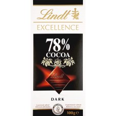 Шоколад горький LINDT Excellence 78% какао, 100г, Франция, 100 г