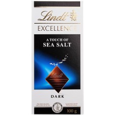 Шоколад горький LINDT Excellence с морской солью, 100г, Германия, 100 г