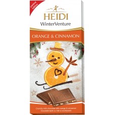 Шоколад HEIDI Зимняя компания Апельсин и корица, Румыния, 90 г