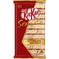 Купить Шоколад KITKAT Senses Deluxe Coconut белый шоколад со вкусом кокоса и молочный шоколад со вкусом миндаля, 112г, Россия, 112 г в Ленте