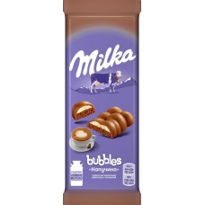 Шоколад MILKA Bubbles молочный пористый с начинкой со вкусом капучино, Россия, 92 г