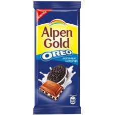 Шоколад молочный ALPEN GOLD Oreo с печеньем, 95г, Россия, 95 г