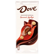Купить Шоколад молочный DOVE с цельным фундуком, 90г, Россия, 90 г в Ленте