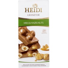 Шоколад молочный HEIDI Grand'or Лесной орех, 100г, Румыния, 100 г