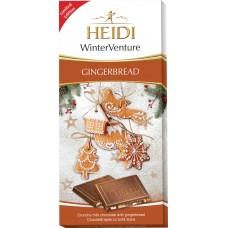Шоколад молочный HEIDI WinterVenture с имбирным печеньем, Румыния, 90 г